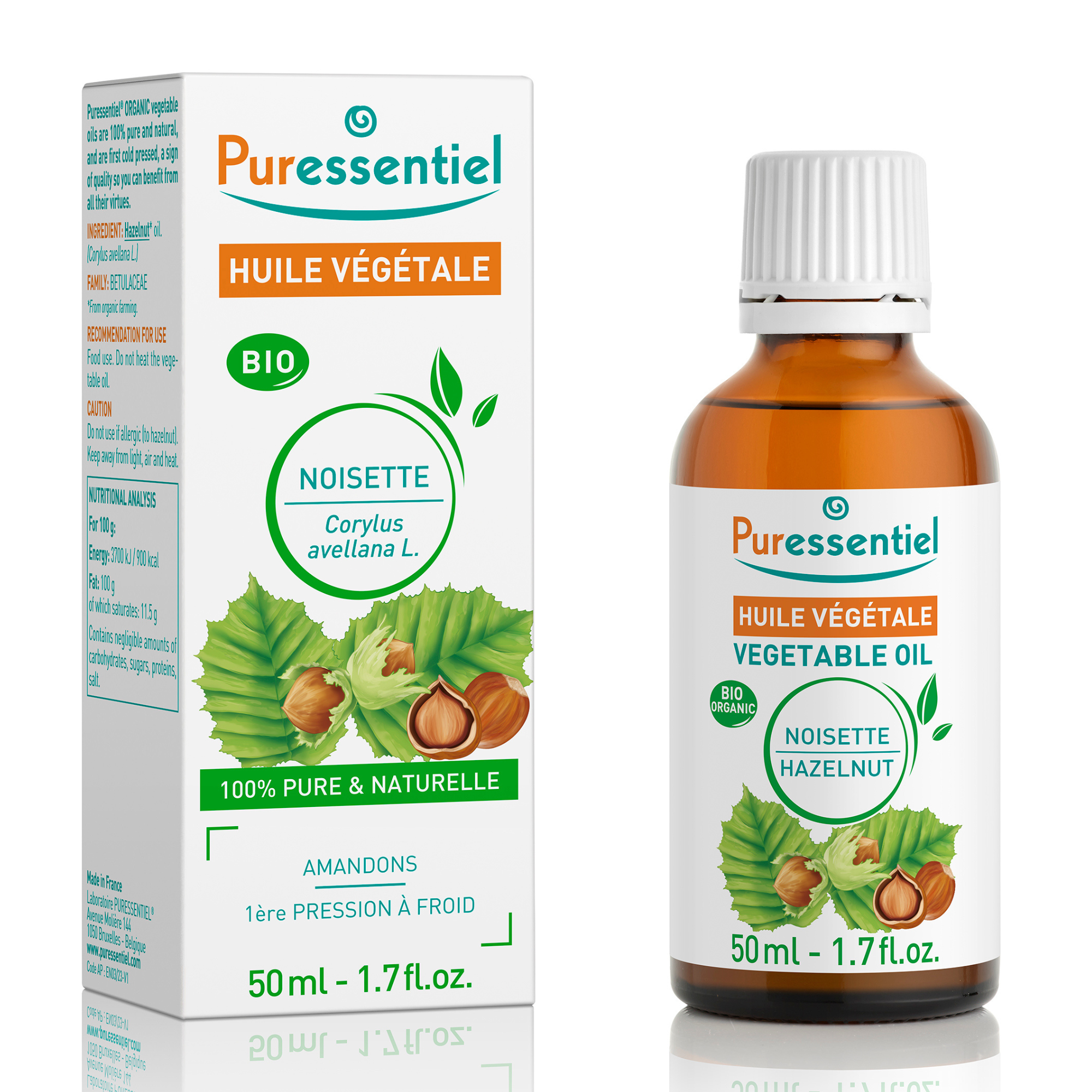 Puressentiel Plant Oils Hazelnut Organic 50ml