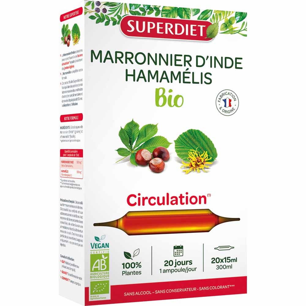 Superdiet Horse Chestnut Witch Hasel Circulation 20 Ampulas