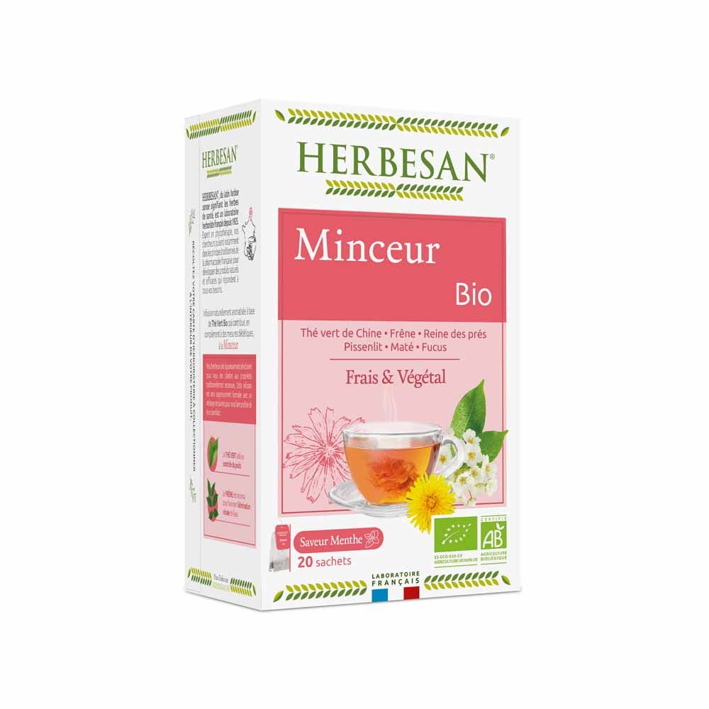 Herbesan Green Tea Organic Slimming Infusion Mint flavour 20 teabags