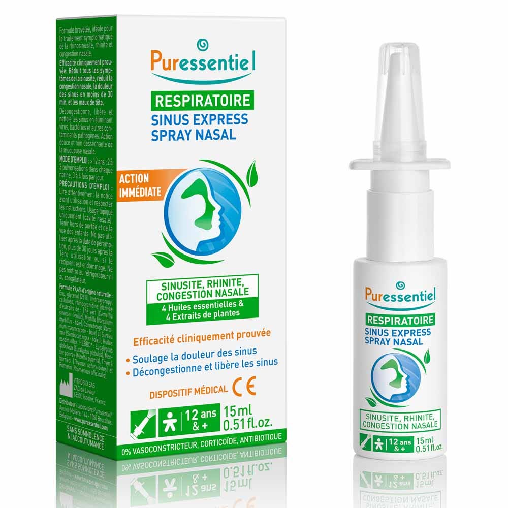 Puressentiel Respiratory Spray Nasal Sinus Express Dispositif Médical 15ml