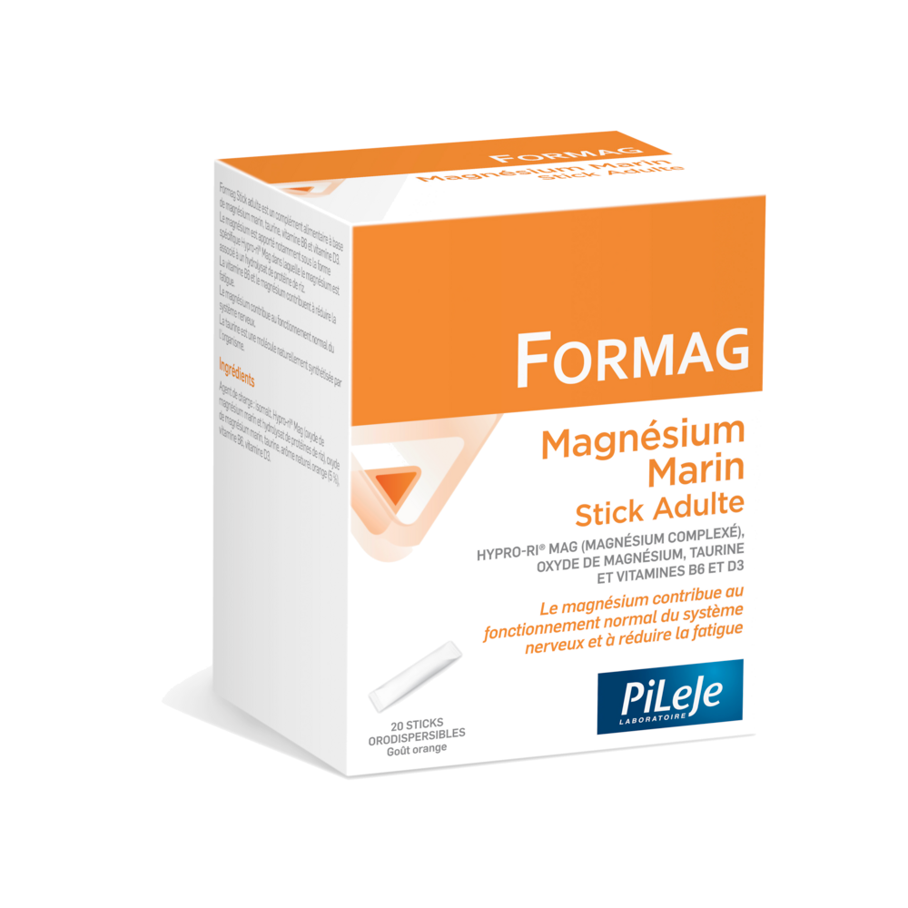 Pileje Formag Magnesium, taurine, vitamin B6 and vitamin D3 for adults 20 orodispersible sticks