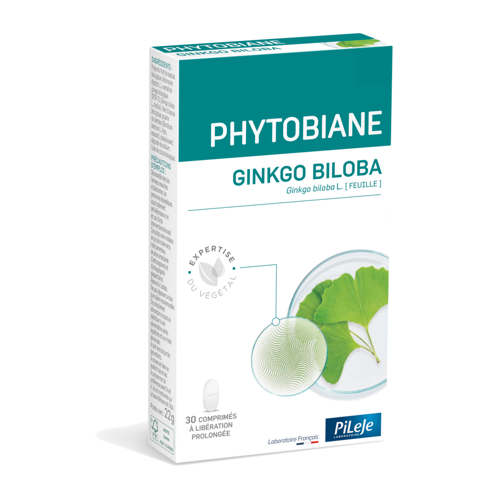 Pileje Phytobiane Ginkgo Biloba memory 30 tablets