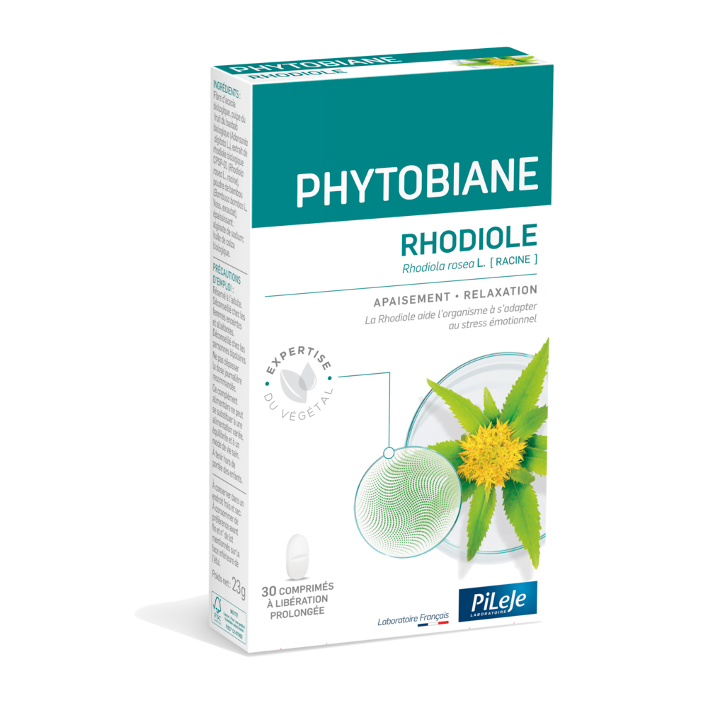 Pileje Phytobiane Rhodiola soothes and relaxes 30 tablets