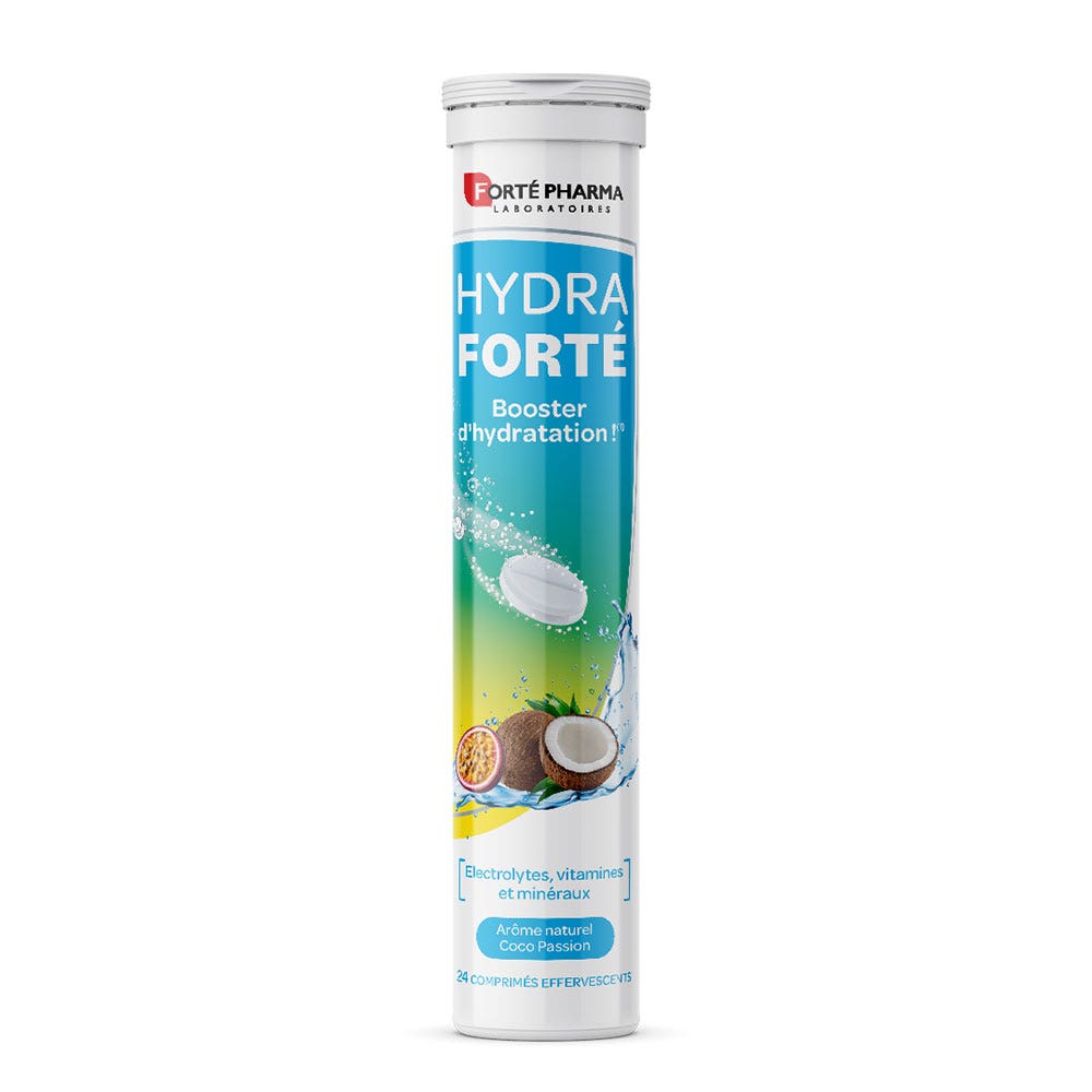 Forté Pharma Hydra Forté Hydration Boost coco-passion flavour 24 effervescent tablets