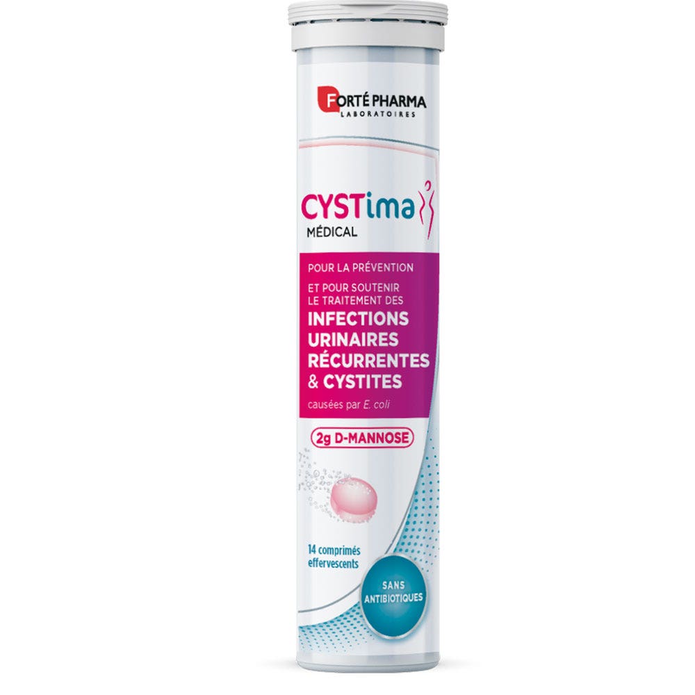 Forté Pharma Cystima Recurrent urinary infections & cystitis 14 effervescent tablets