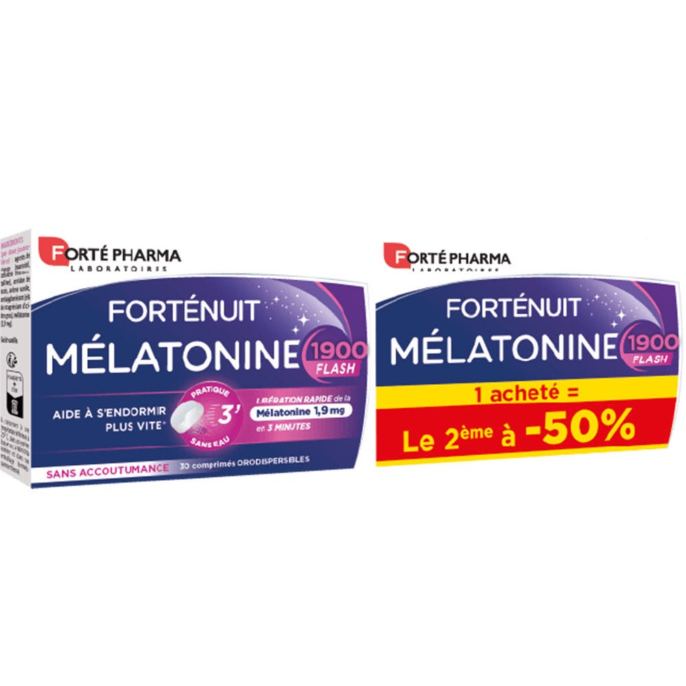 Forté Pharma Forté Night Melatonin 1900 Flash 2x30 tablets