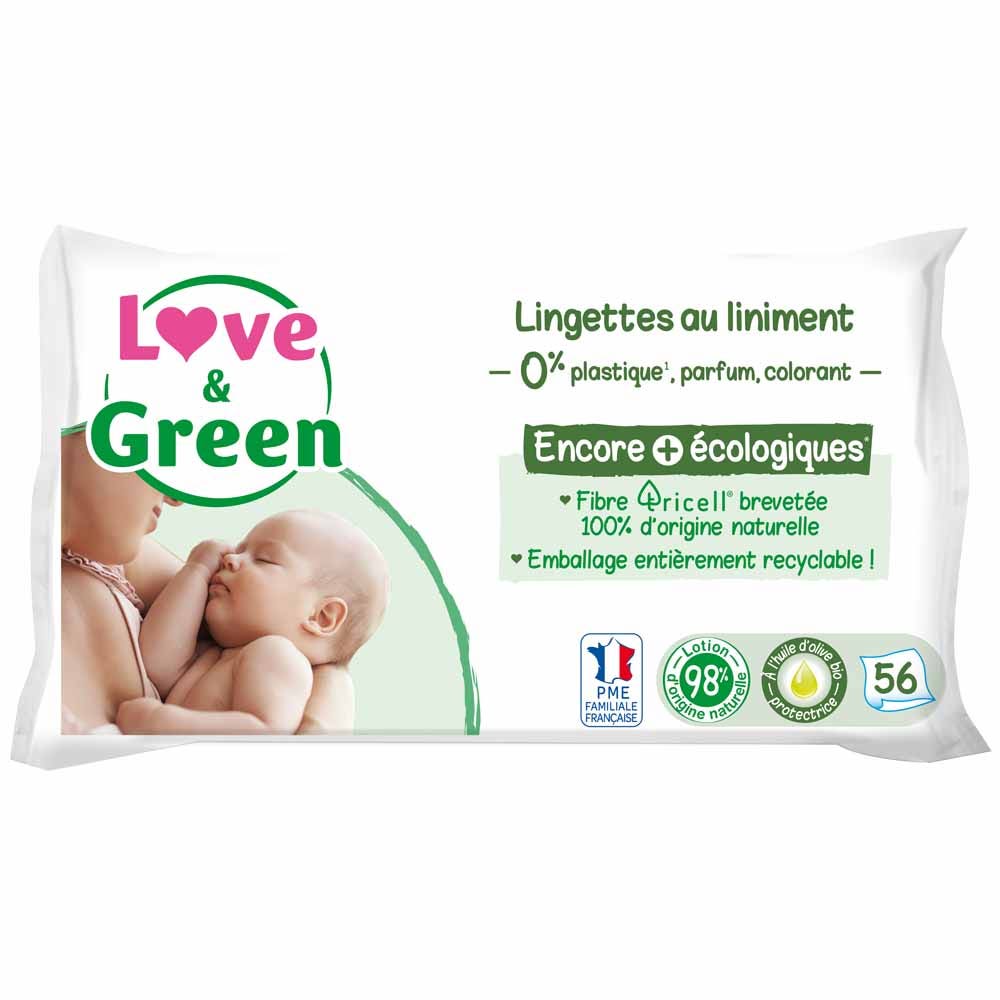 Love&Green Baby Liniment Changing Wipes 56