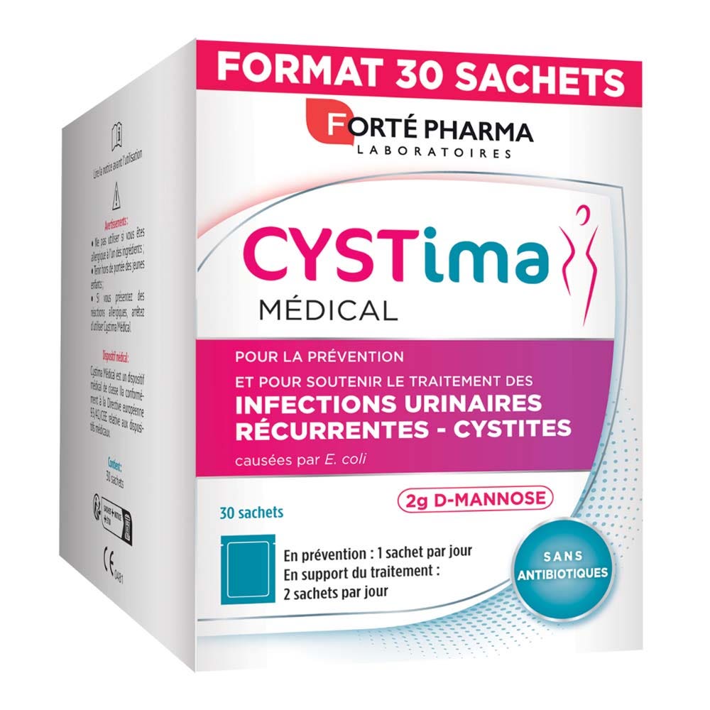 Forté Pharma Cystima Urinary tract infections D-Mannose 30 tea bags