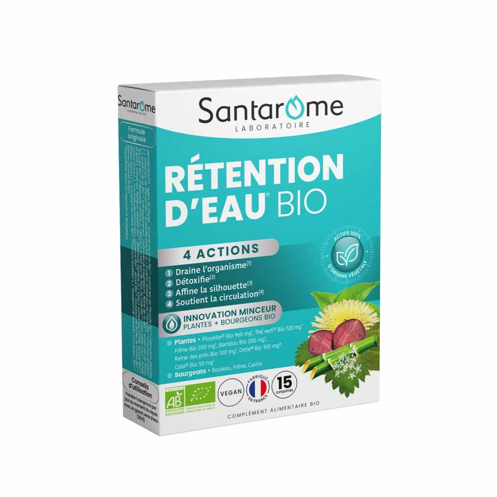 Santarome Organic Water Retention Complément minceur 15 Tablets
