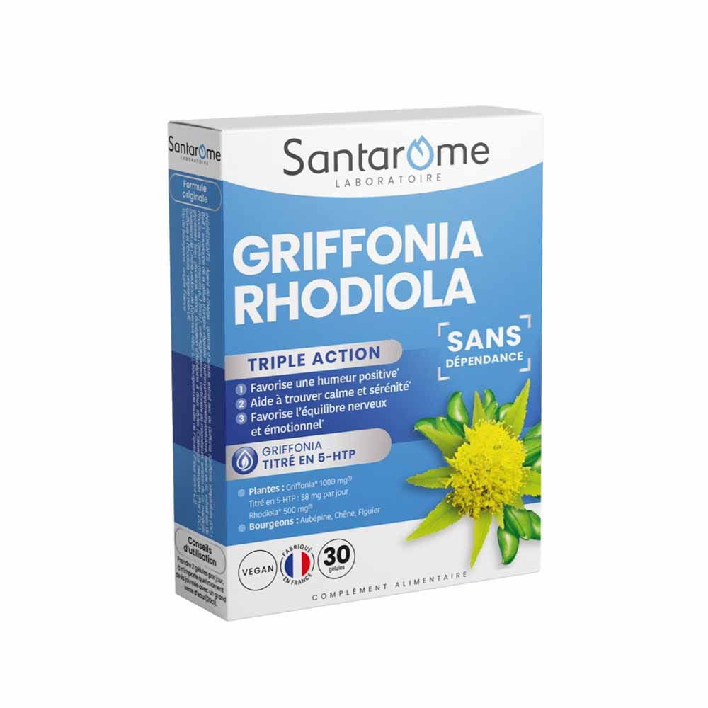 Santarome Griffonia Rhodiola Equilibre émotionnel 30 capsules