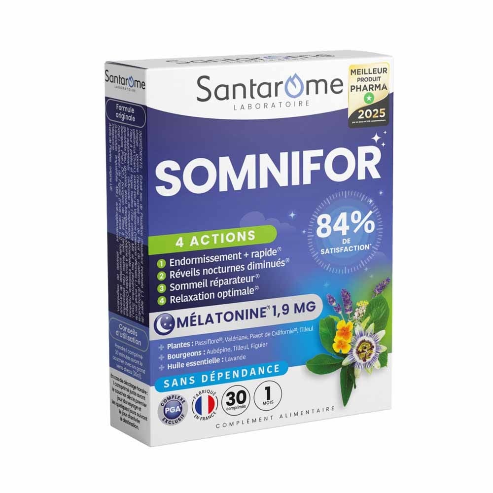 Santarome Somnifor 4 Actions Mélatonine 1.9mg 30 tablets