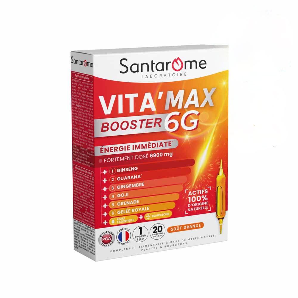 Santarome Vita'max Booster 6G Orange flavour 20 vials