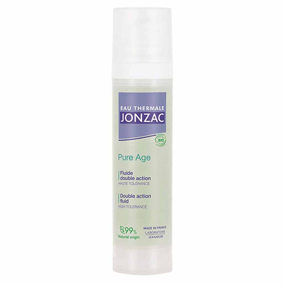 Eau thermale Jonzac Pure Age Double-action anti-ageing and blemish fluid adult skin with blemishes 40 ml