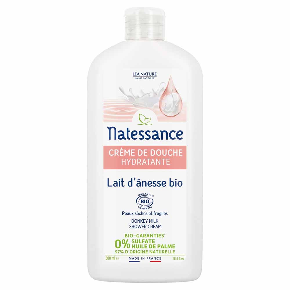 Natessance Shower Organic donkey milk shower cream dry and delicate skin 500 ml