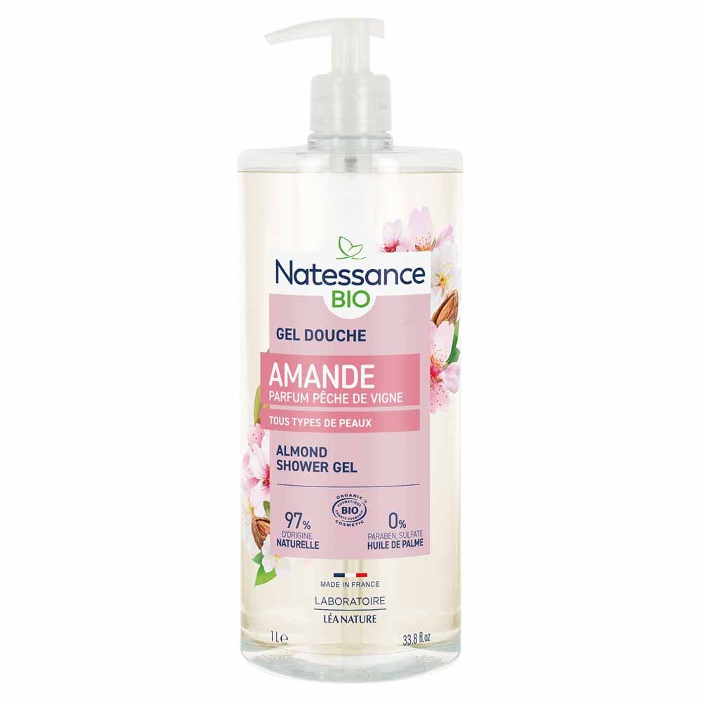 Natessance Shower Peach and almond organic shower gel 1 l