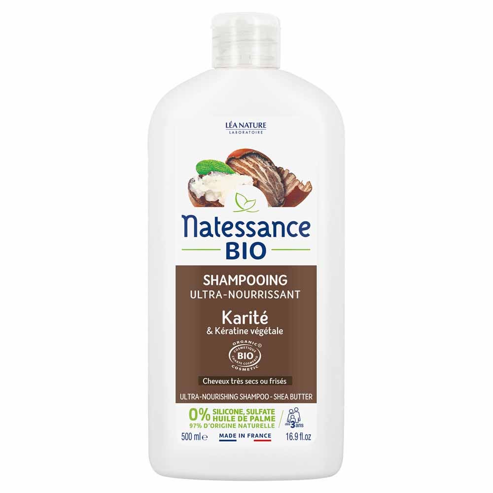 Natessance Capillary Ultra nourishing organic shampoo with plant-based keratin 500 ml