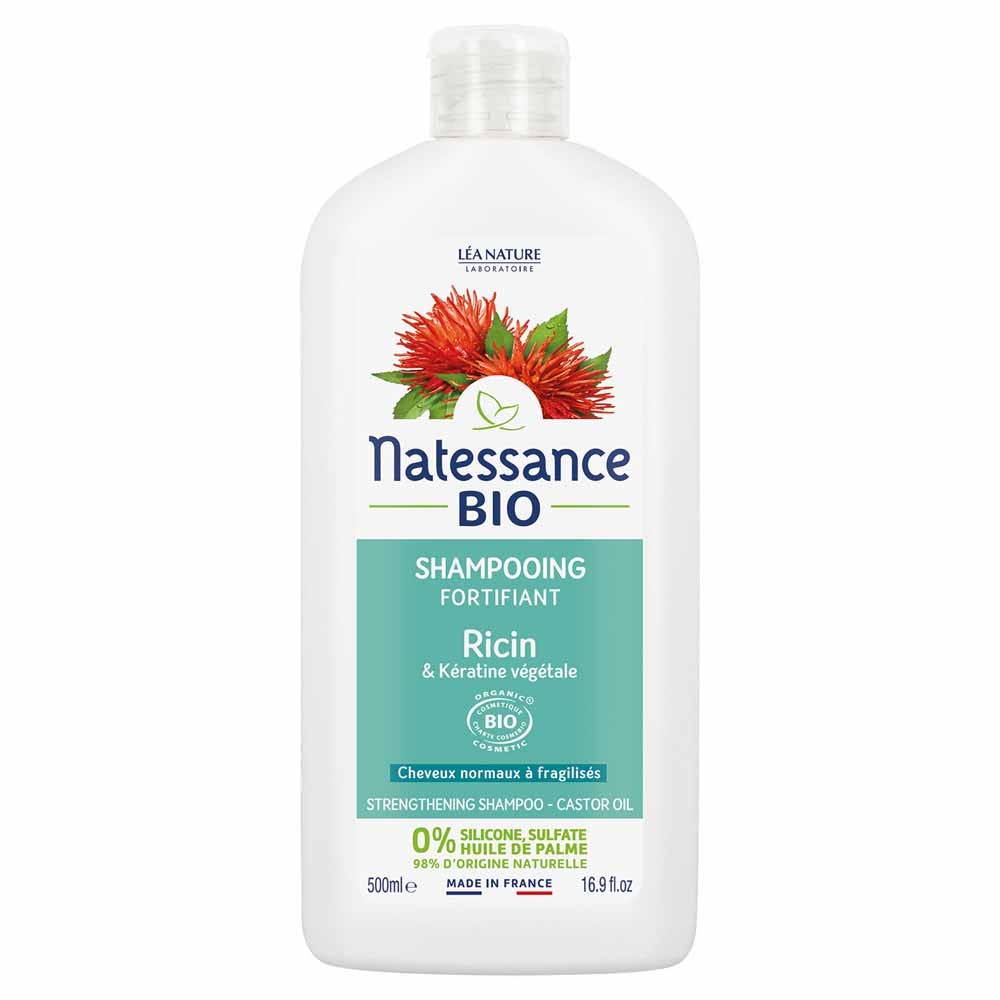 Natessance Capillary Strengthening shampoo with castor oil and organic keratin 500 ml