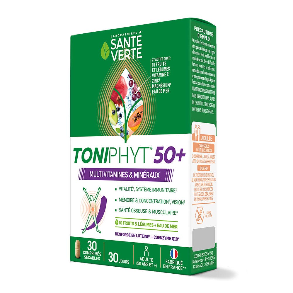 Sante Verte Toniphyt 50+ multivitamins and minerals 30 breakable tablets