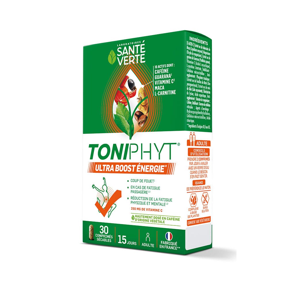 Sante Verte Toniphyt Vitamin C and guarana helps reduce tiredness 30 tablets