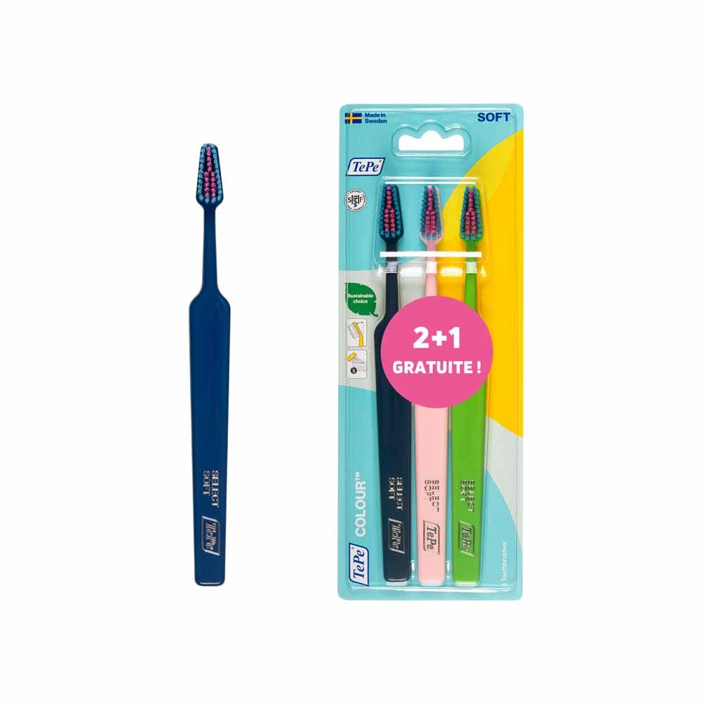 TePe Colour Soft Soft toothbrushes 3 x