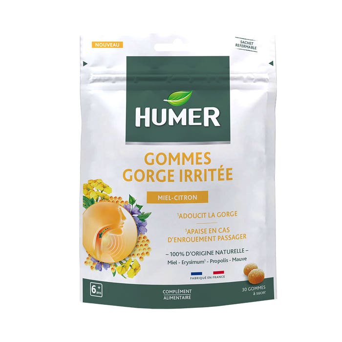 Humer Forte Humer Sore throat lemon flavour 30 gummies - Easypara