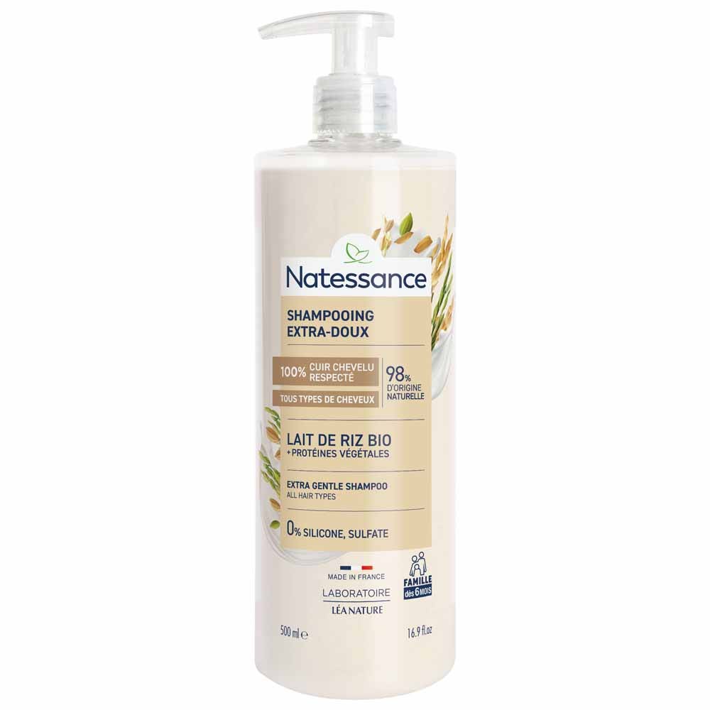 Natessance Extra-gentle rice milk shampoo 500 ml