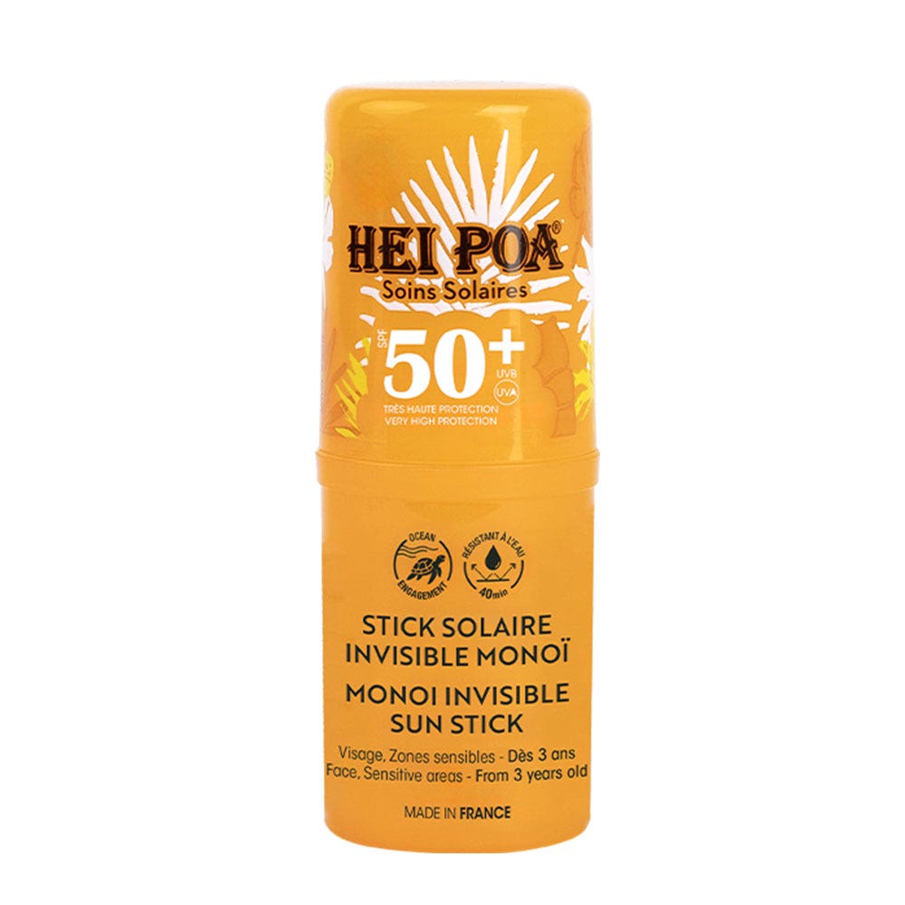 Hei Poa Invisible SPF50+ Monoï sun stick 15 g