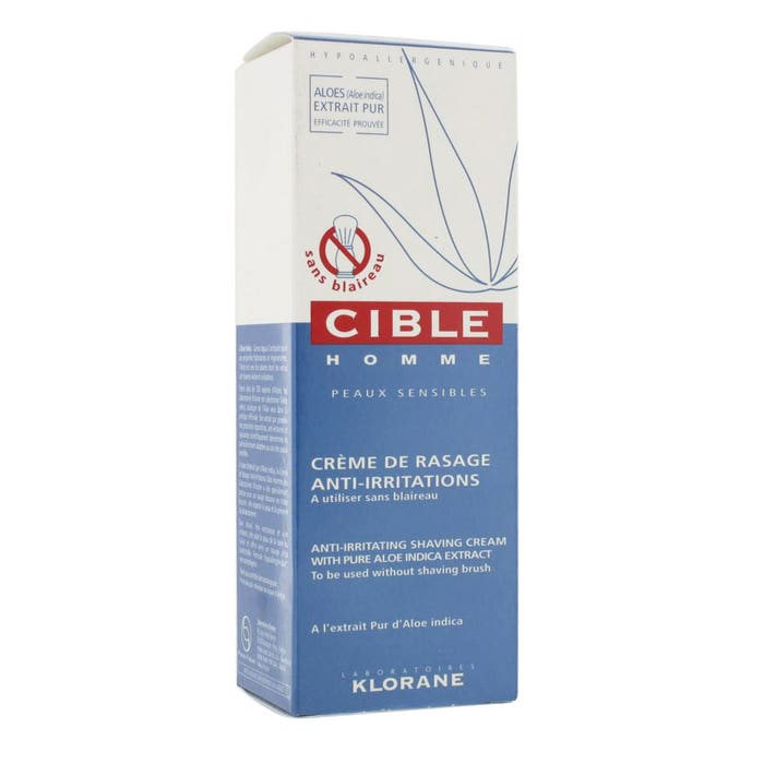 Cible Homme Anti-irritating Shaving Cream 100ml Peaux Sensibles Klorane
