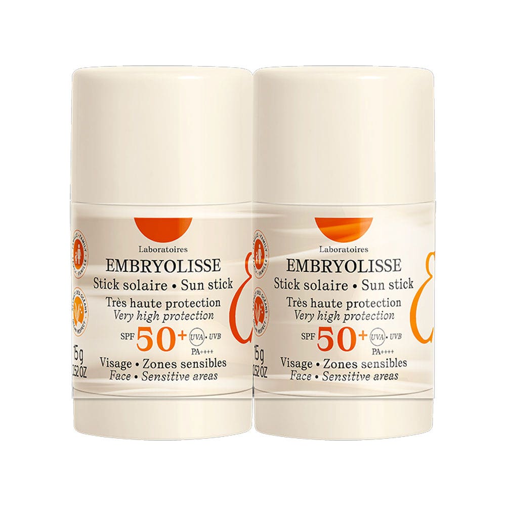 Embryolisse SPF50+ sun stick Face Sensitive Areas 2 x 15 g
