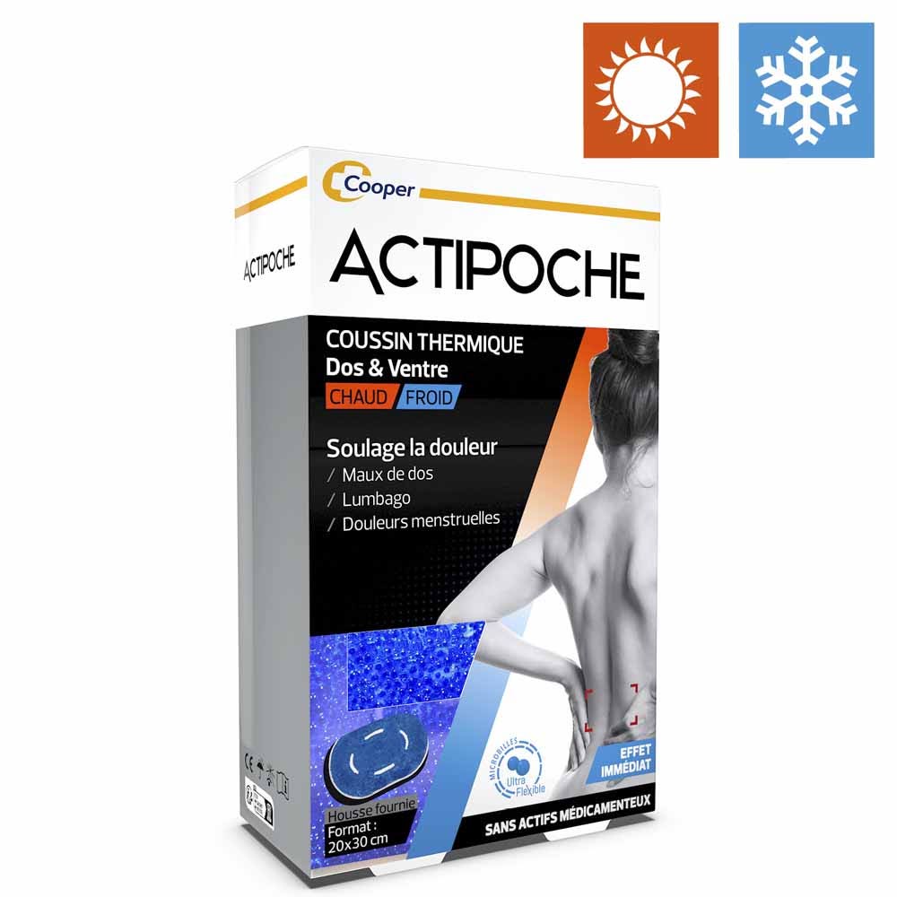 Actipoche Microwave heat pad with microbeads back and stomach