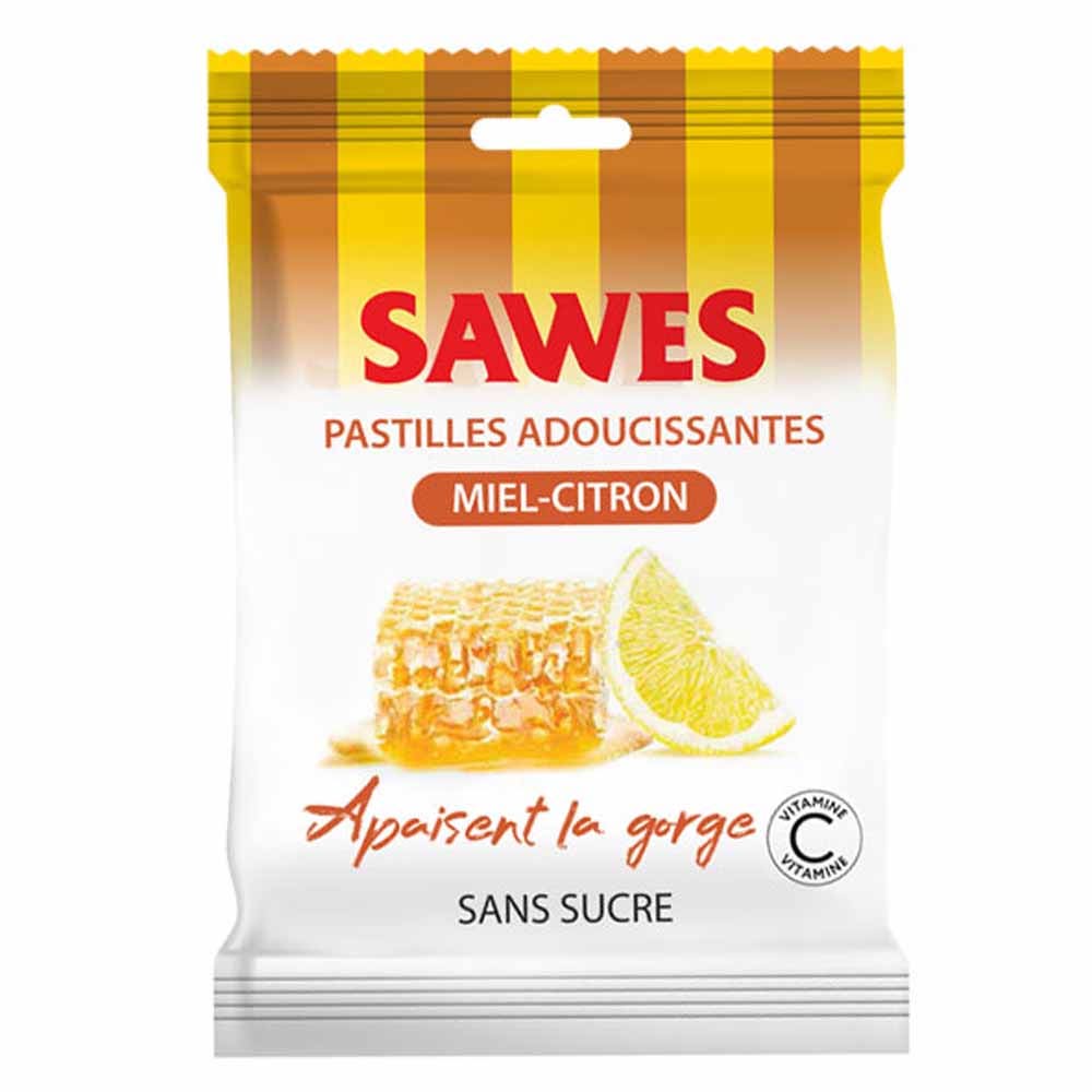 SAWES Honey and lemon sugar-free vitamin C sweets 50 g