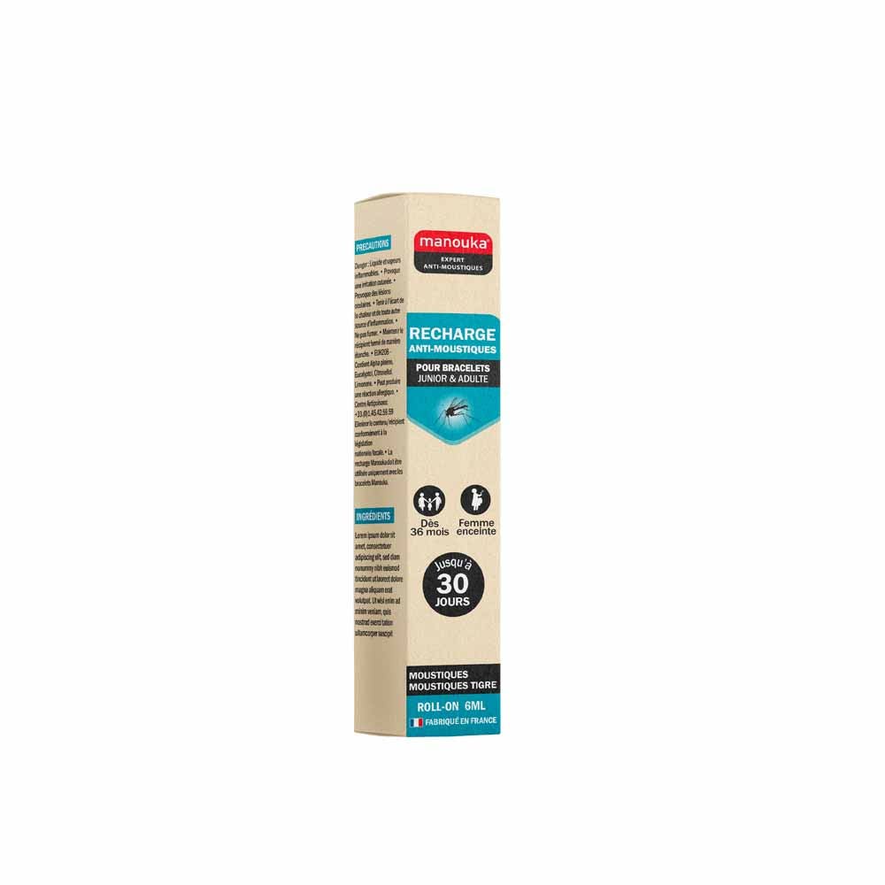 Manouka Anti-Mosquito Refill Bracelet and Ball Dès 36 Mois 6ml