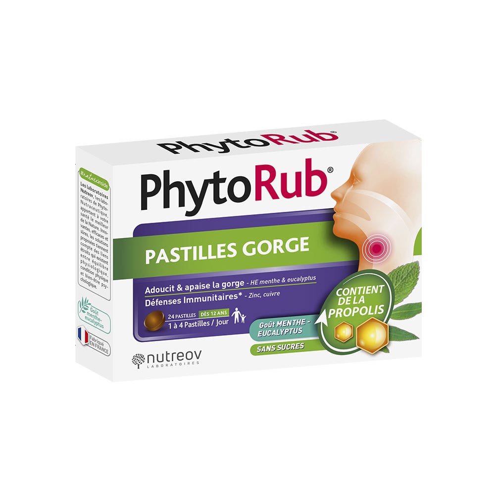 Nutreov Phyto-Rub Throat lozenges 24 units