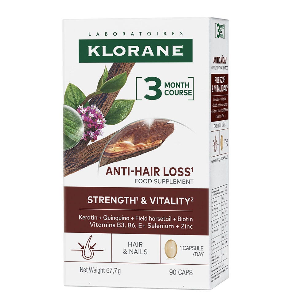 Klorane Quinine Strength and vitality 90 capsules