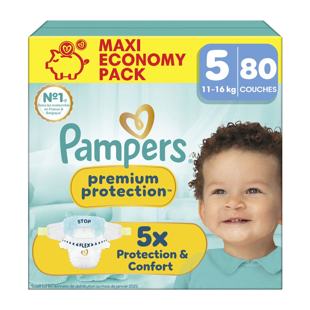 Pampers Premium Size 5 Nappies (11-16 kg) 80 units