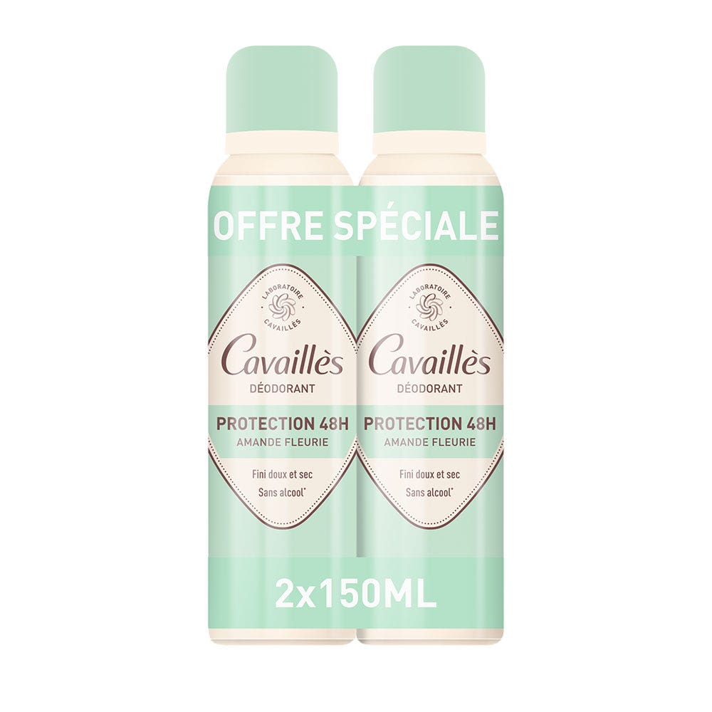Cavaillès Dermato 48H Deodorant Spray 2 x 150 ml
