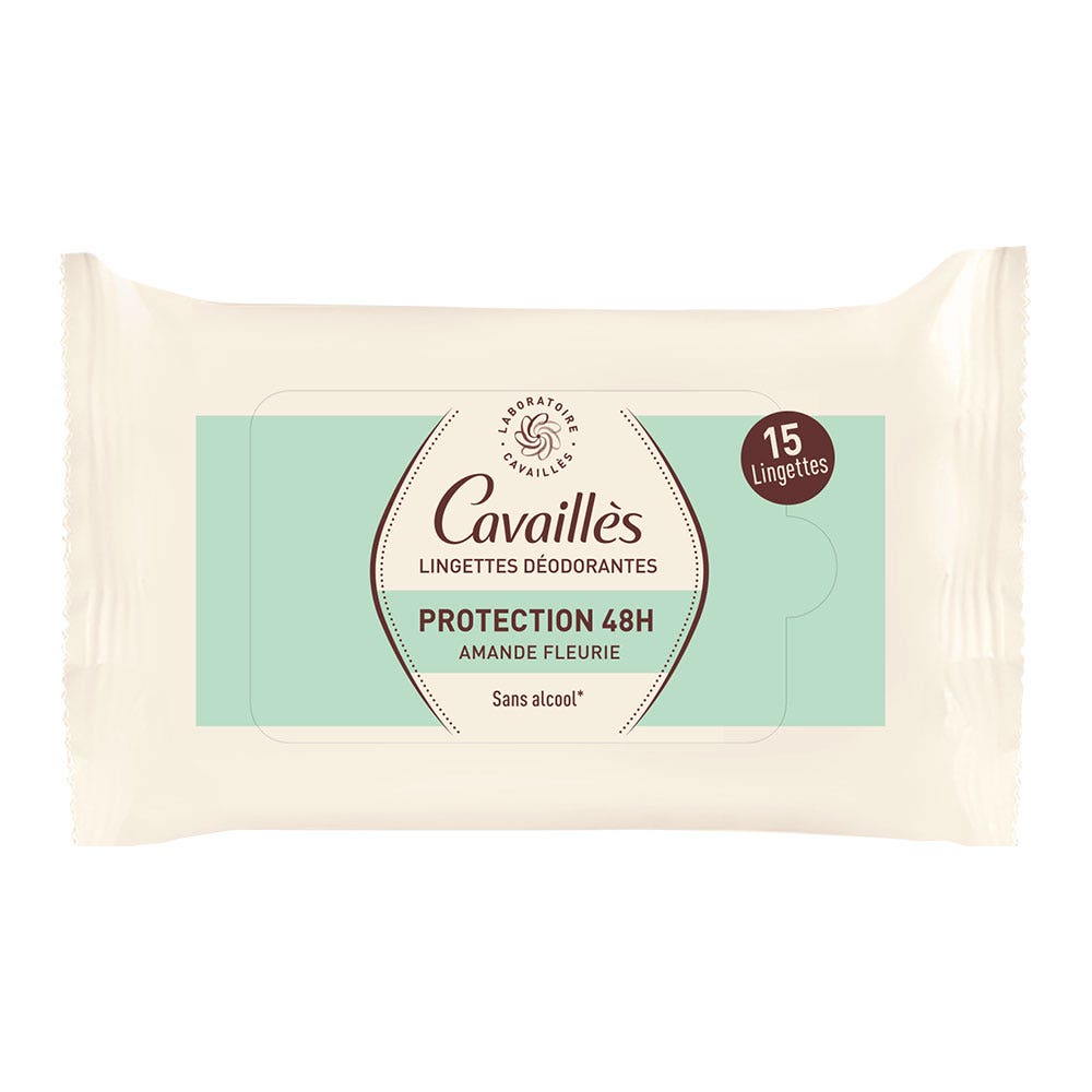 Cavaillès Dermato 48H Deodorant Wipes x15