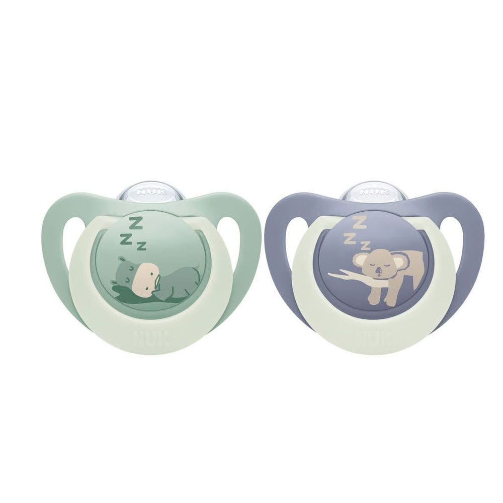 Nuk Starlight Physiological soothers suitable for 6–18 months 2 x