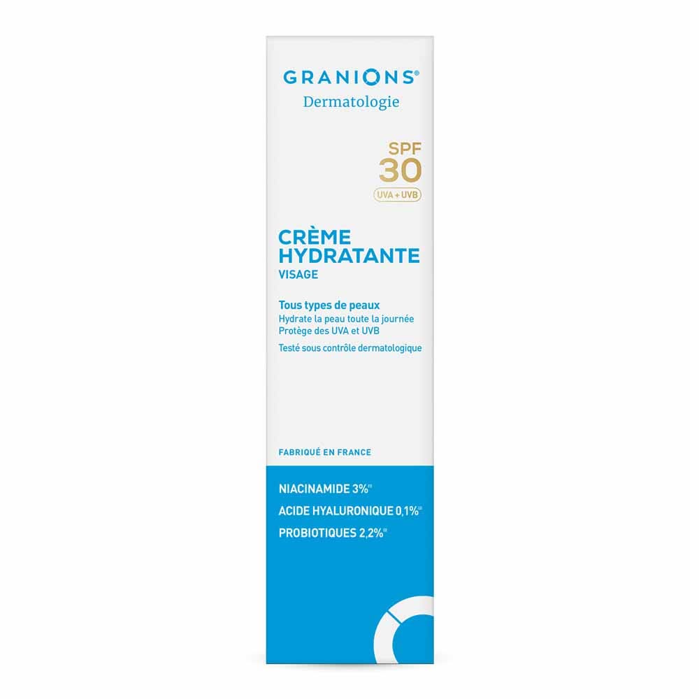 Granions Dermatology Moisturising cream SPF30 niacinamide and hyaluronic acid 40ml