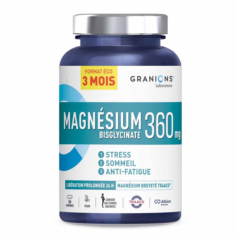 Granions Magnesium bisglycinate 360 mg stress sleep 180 tablets