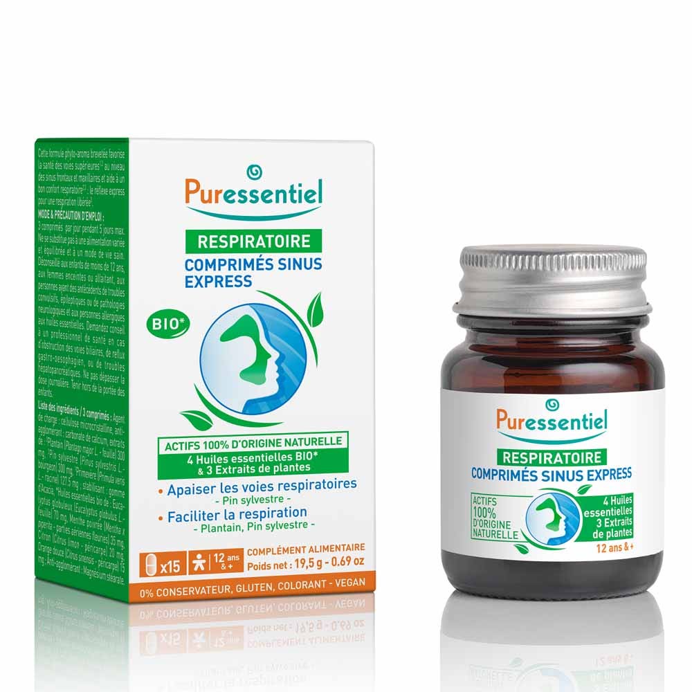 Puressentiel Respiratory Sinus Express With Bioes Essential Oils 15 tablets