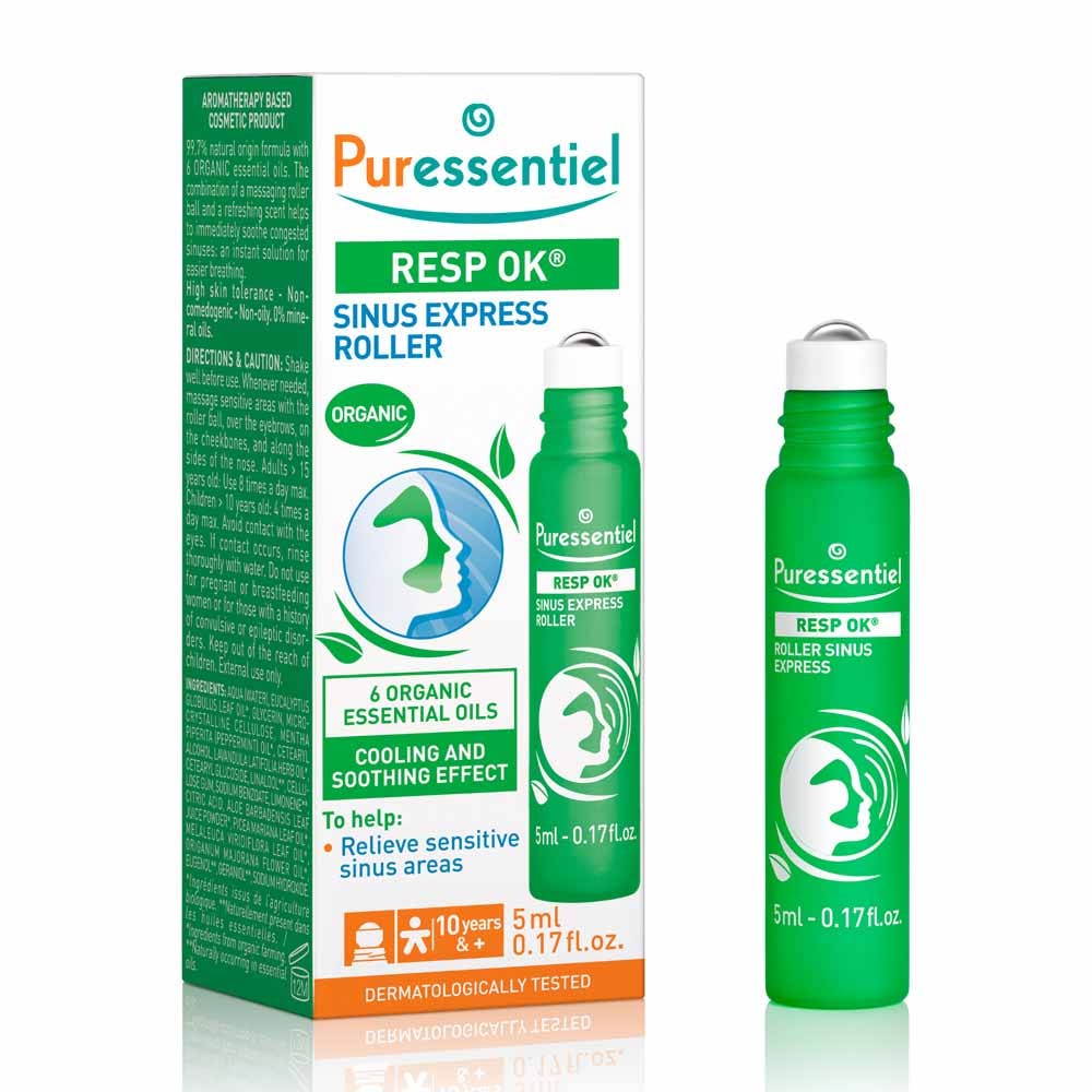 Puressentiel Respiratory Roller Sinus Express With 6 Organic Essential Oils 6ml