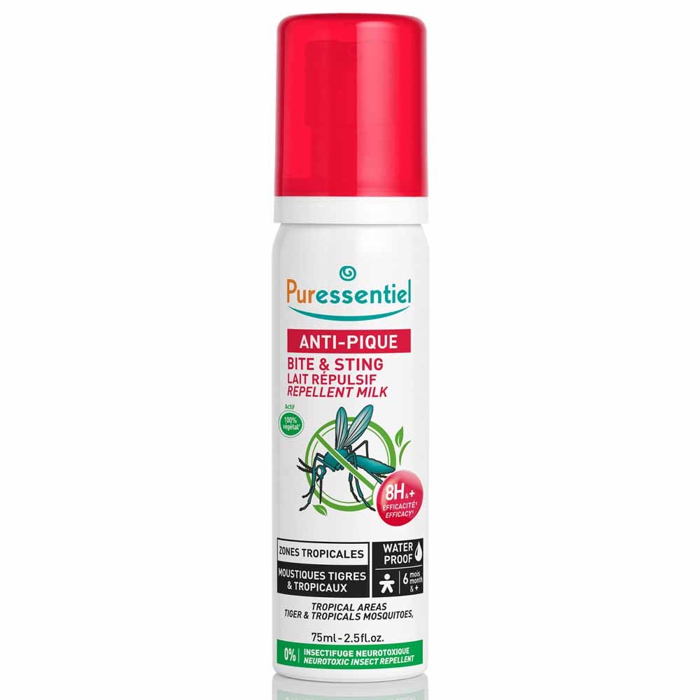 Puressentiel Repellents Repellent Milk Tropical Zones Tiger and Tropical Mosquitoes From 6 Months 75ml