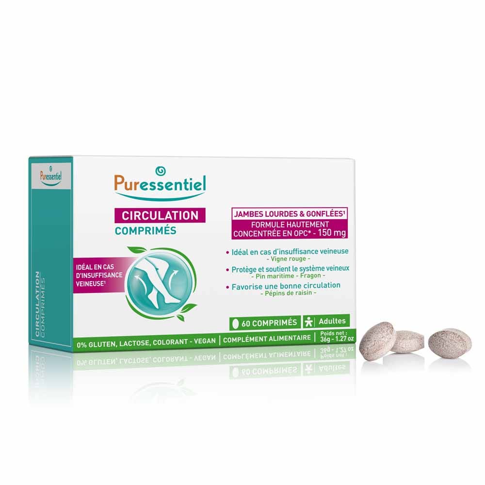 Puressentiel Circulation Heavy and Swollen Legs 60 tablets