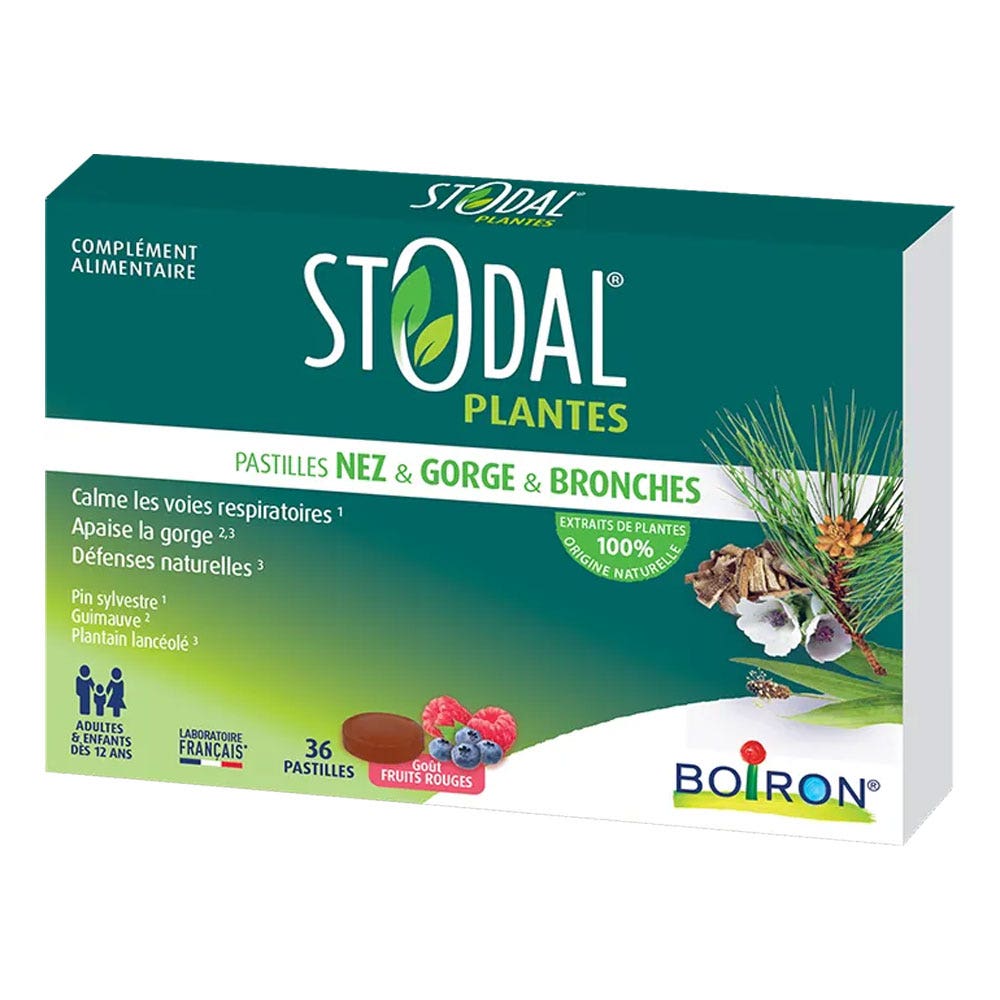 Boiron Stodal red berry flavour pastilles 36 pastilles