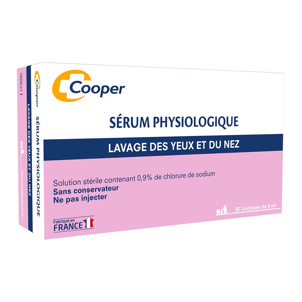Cooper Physiological serum eye and nasal wash 30 x 5 ml