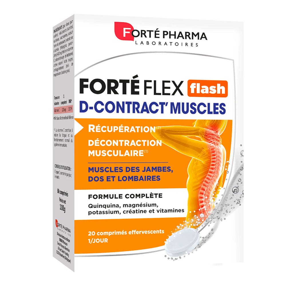 Forté Pharma Forté Flex D-Contract Muscles effervescent 20 effervescent tablets