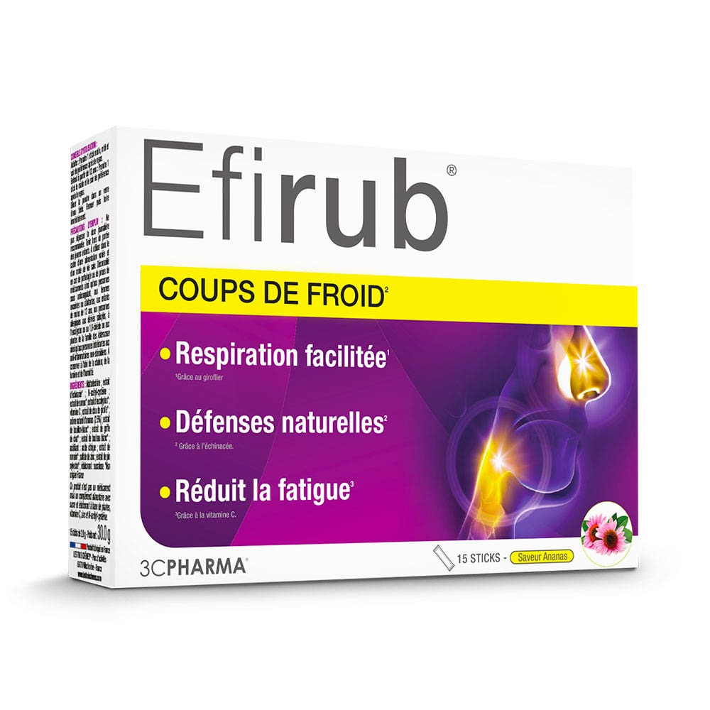 3C Pharma Efirub Cold Snaps 15 sticks