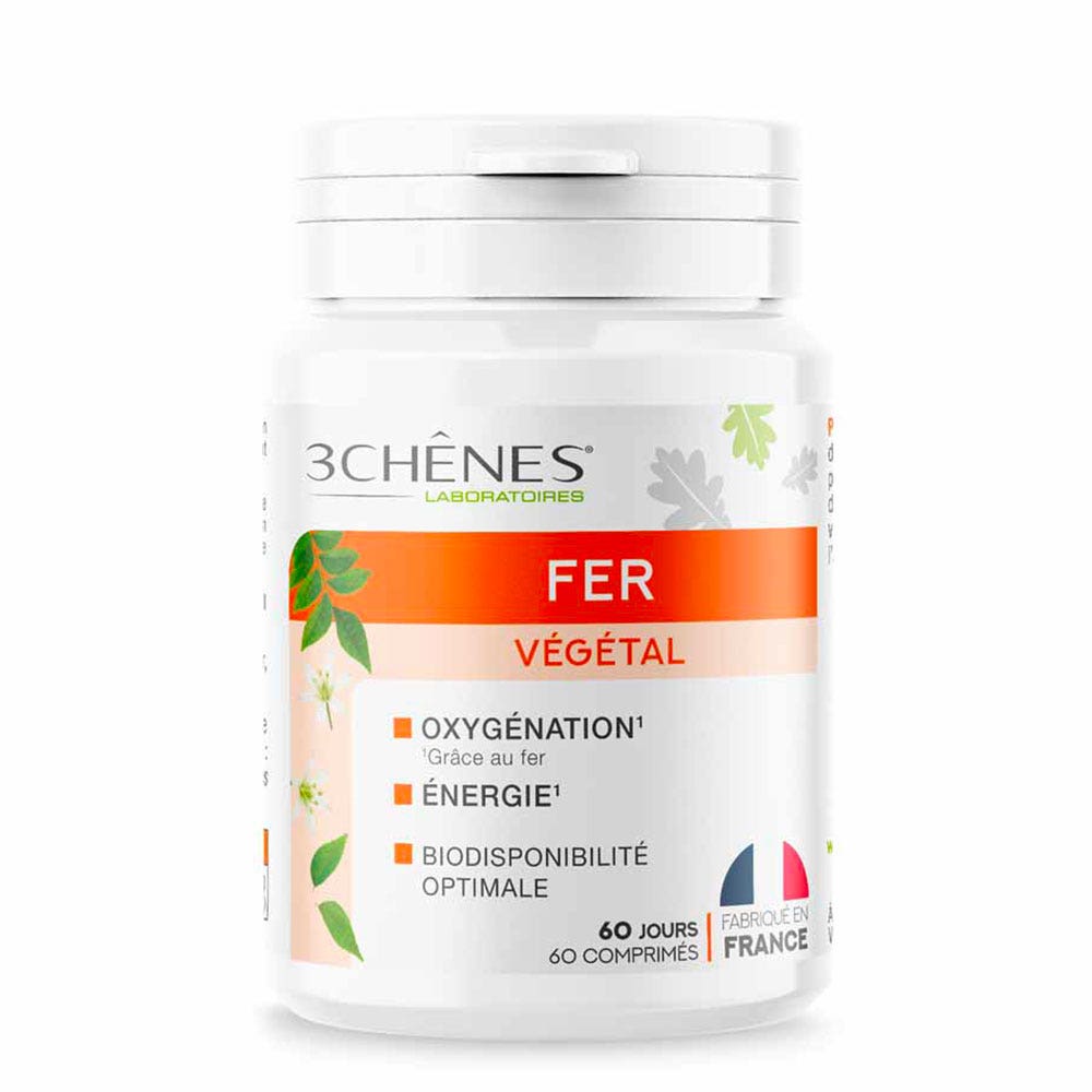 3 Chênes Plant-based iron 60 tablets