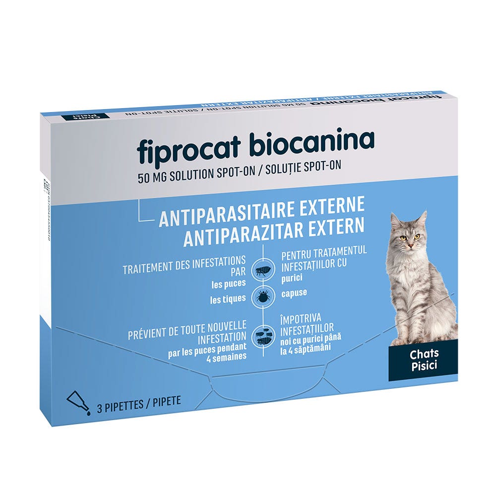 Biocanina Pest Control FIPROCAT 50MG 3 pipettes